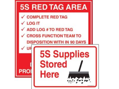 Pre Made 5S Signs Pre Made 5S Signs