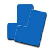 Floor Symbols - Industrial - Corners, Round 6"x4"x2, 20pcs., 634 Blue