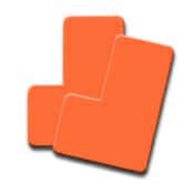 Floor Symbols - Industrial - Corners, Round 6"x4"x2, 20pcs., 628 Orange