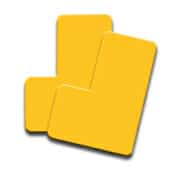 Floor Symbols - Industrial - Corners, Round 6"x4"x2, 20pcs., 618 Yellow