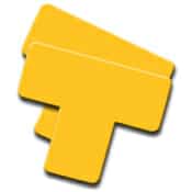 Floor Symbols - Industrial - T Symbols, Round 5"x5"x2, 20pcs., 618 Yellow