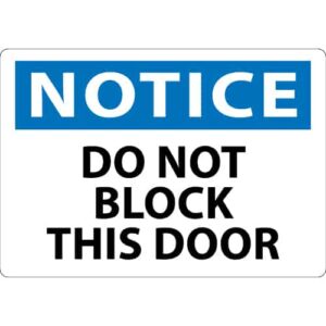 Floor Decal 14"x20": Do Not Block This Door