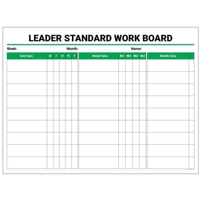 Leader Standard Work Board, 36