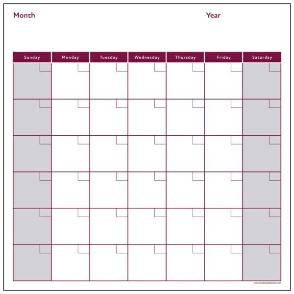 Month Calendar, 24