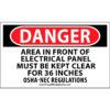 Danger Area In Front Of Electrical Panel Must Be Kept Clear