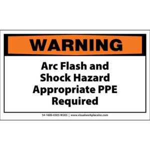 Warning - Arc Flash and Shock Hazard