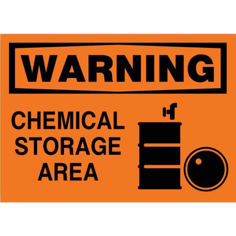 OSHA Warning Chemical Storage Area w/ Graphic Visual Workplace, Inc.