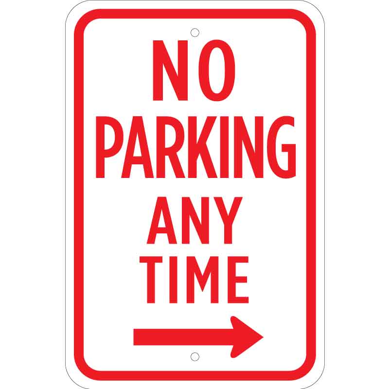 No Parking Any Time EGP Sign