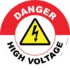 Danger High Voltage Floor Decal