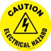Caution Electrical Hazard Floor Decal