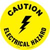 Caution Electrical Hazard Floor Decal