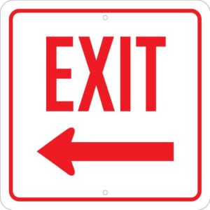 Exit Left Arrow - Traffic Control Signs