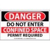 Danger Do Not Enter Confined Space Permit Required