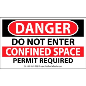 Danger Do Not Enter Confined Space Permit Required