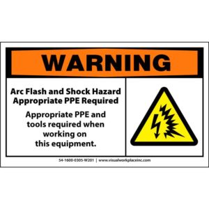 Warning Arc Flash and Shock Hazard Appropriate PPE Required Appropriate PPE and Tools Required