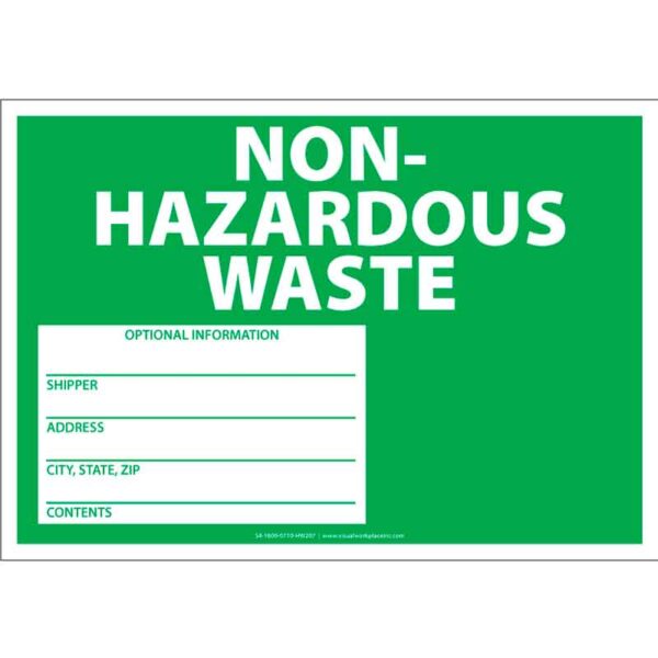 Non-Hazardous Waste Optional Information