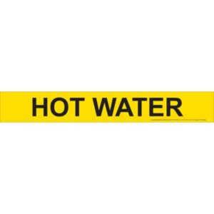 Yellow Hot Water Stick-On