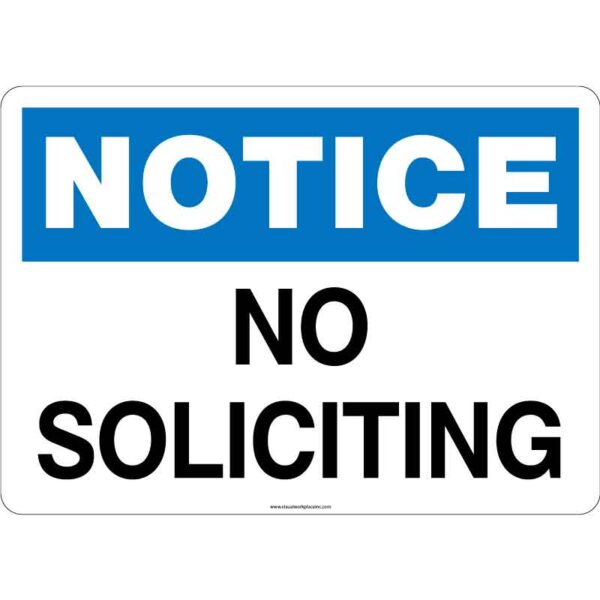 Notice No Soliciting