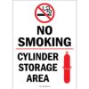 No Smoking Cylinder Storage Area Sign