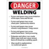 Danger Welding Overall Warnings - Fumes and Gas'