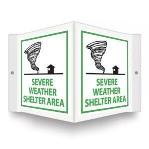 3D Sever Weather Shelter Sign