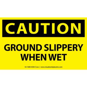 Caution Ground Slippery When Wet