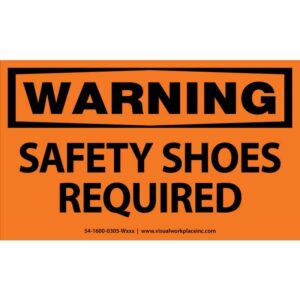 Warning Safety Shoes Required