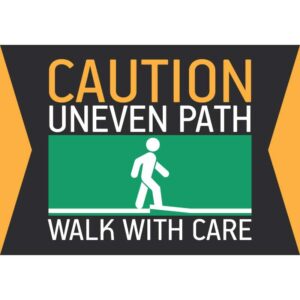 Caution Uneven Path