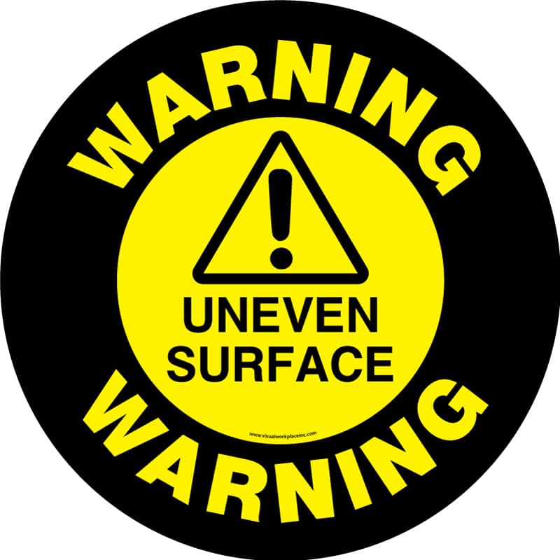 Warning Uneven Surface