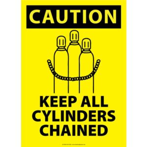 Caution Keep Cylinders Chained