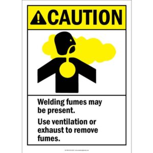 Caution Welding Fumes may be present - Use ventilation or exhaust to remove fumes