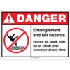 Danger Entanglement and Fall Hazards ANSI