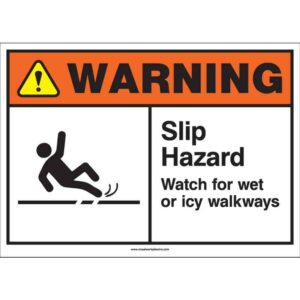 Slip Hazard Watch for Icy Walkways
