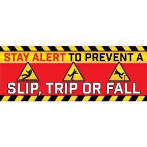 Stay Alert to Prevent a Slip Trip Falls - Banner
