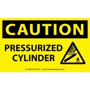 Caution Pressurized Cylinder