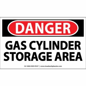Danger Gas Cylinder Storage Area