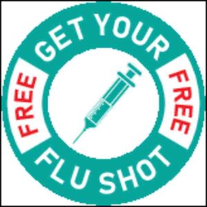 Get Your Free Flu Shot Label