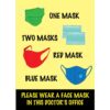 One Mask Two Mask Red Mask Blue Mask - Wear face mask in doctor office