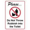 Please Do Not Throw Rubbish in Toilet