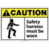 Caution. Safety harness must be worn. ANSI