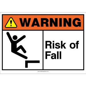 Warning. Risk of Fall. ANSI