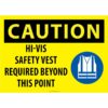 Caution: Hi-Vis Safety Vest Required Beyond This Point - Icon