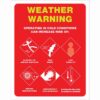 Poster: Weather Warning - Operating in cold conditions can increases risk