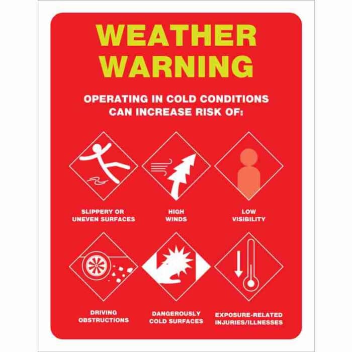 Safety Poster Weather Warning Visual Workplace, Inc.