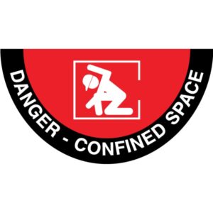 Slip Resistant Floor Decal 9 mil, Danger Confined Space
