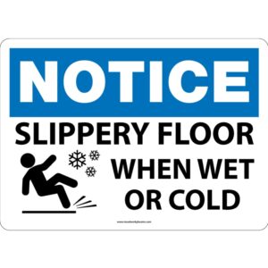 Notice: Slippery Floor When Wet Or Cold