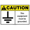 Caution - This Equipment Must Be Grounded, ANSI