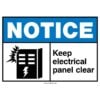 Notice, Keep Electrical Panel Clear, ANSI