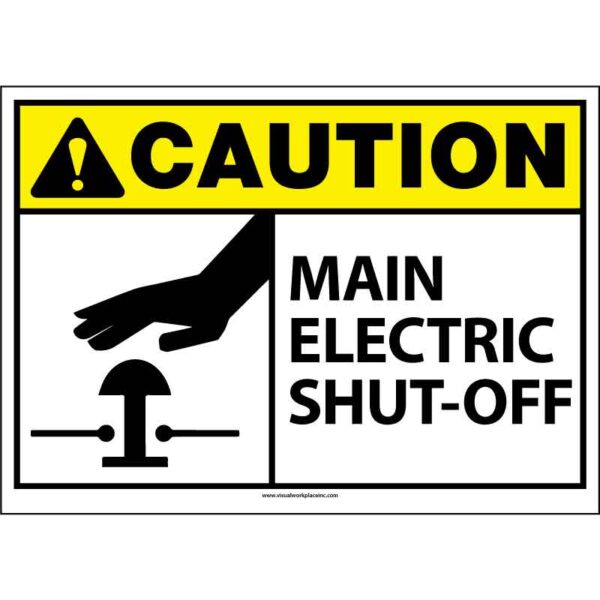 ANSI Caution - Main Electric Shut Off