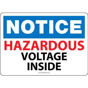 OSHA Notice: Hazardous Voltage Inside